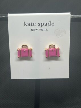 kate spade Pink Mini Handbag Stud Earrings